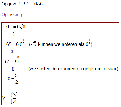 exponentielevergelijkingen