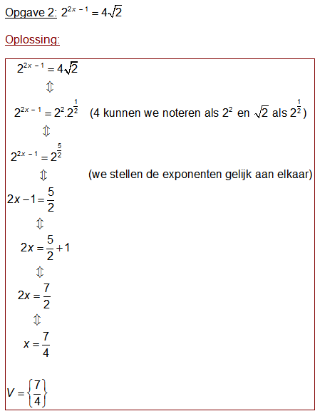 exponentielevergelijkingen