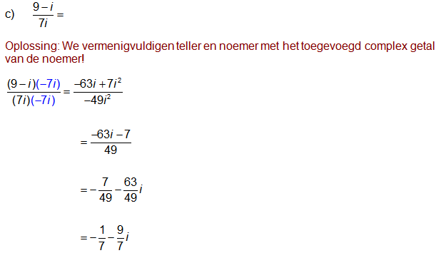 complexe getallen delen