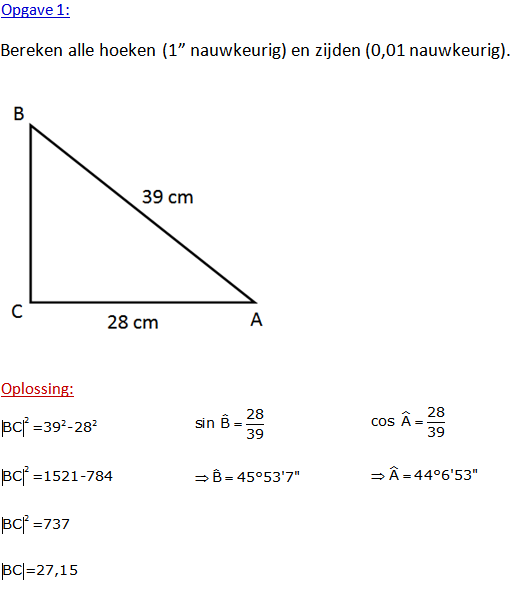 rechthoekige driehoeken