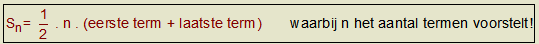 som eerste n termen van een rekenkundige rij
