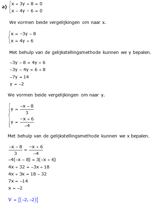 gelijkstellingsmethode