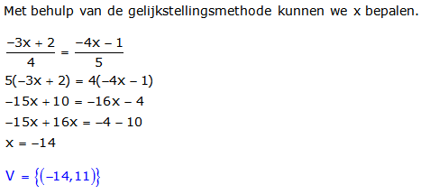 gelijkstellingsmethode